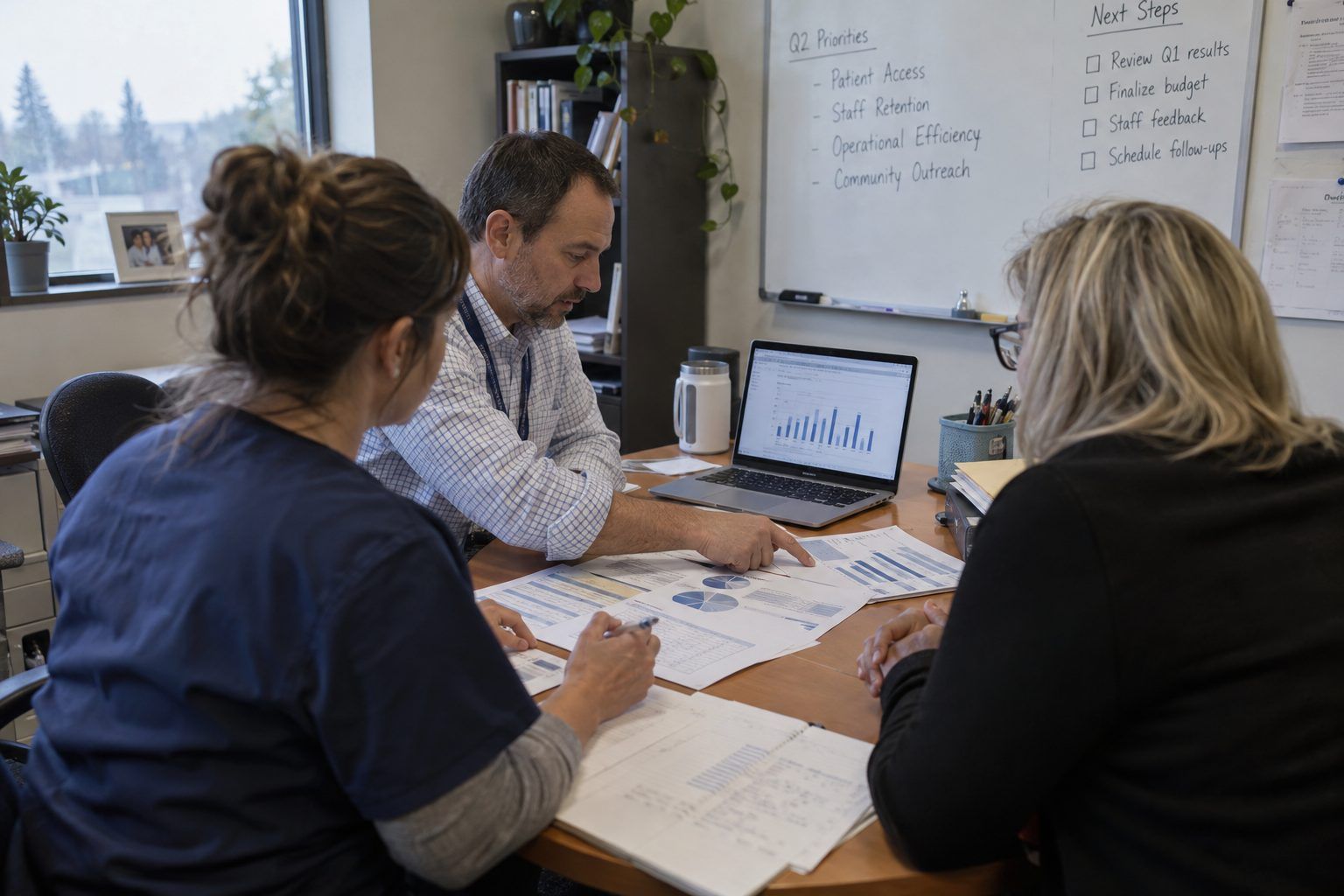 Monthly operating review with printed reports